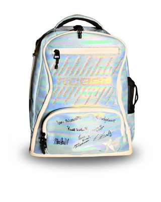 Signed Holographic Ice Rebel Dream Bag with White Zipper