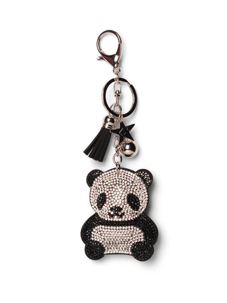 Dazzle Crystal Panda Keychain in Black