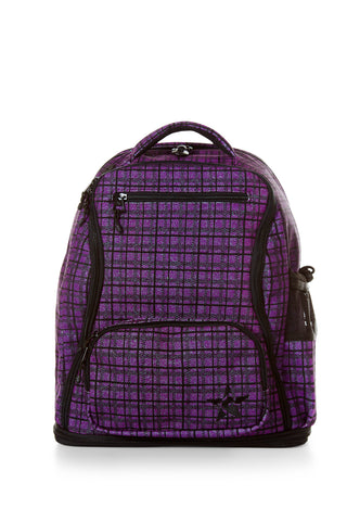 Purple Plaid Rebel Dream Bag Plus with Black Zipper