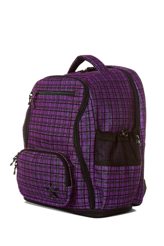 Purple Plaid Rebel Dream Bag Plus with Black Zipper