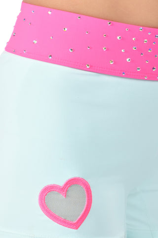 Dream Pop Compression Shorts in Cloud