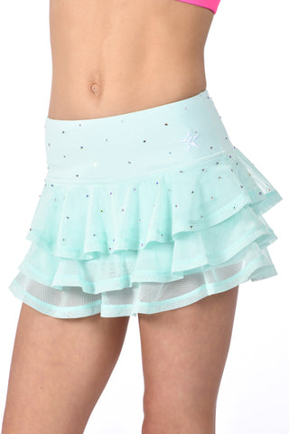Dream Pop Flutter Skirt in Cloud