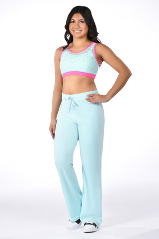 Dream Pop Mesh Sports Bra in Cloud