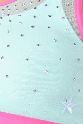 Dream Pop Mesh Sports Bra in Cloud