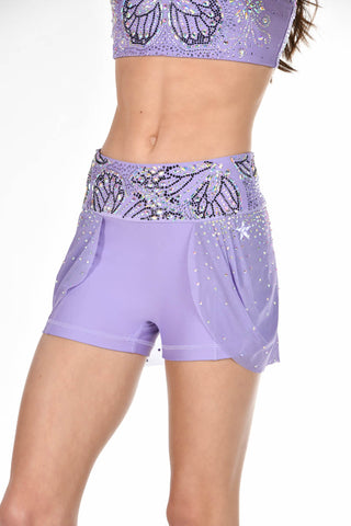 Crystal Couture Dreamflutter Short in Lavender