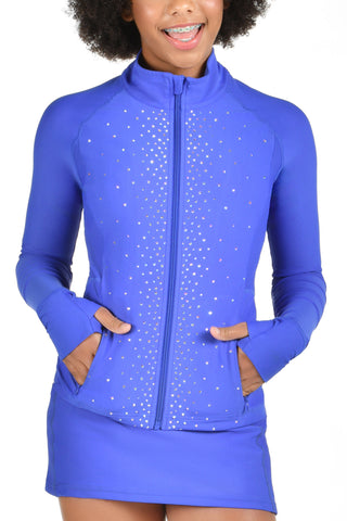 Dusk Zip Up Jacket in Indigo Blue