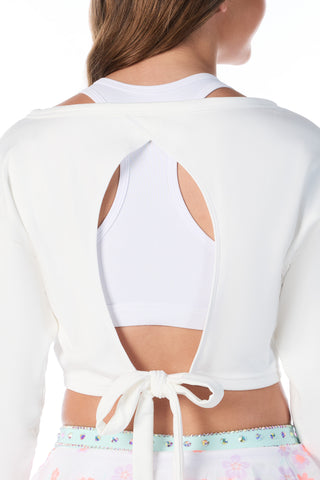 Eden Off-the-Shoulder Cropped Tee in White