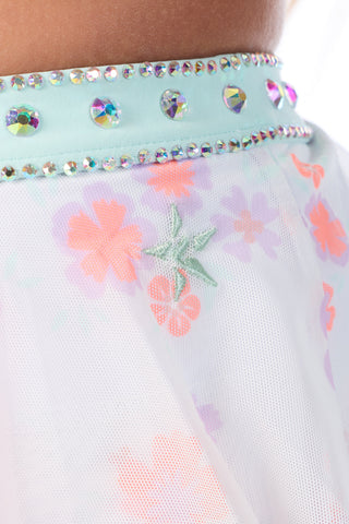 Elain Tiered Skirt in Icy Mint