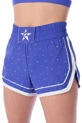 Ellie Crystal Sport Short in Indigo Blue