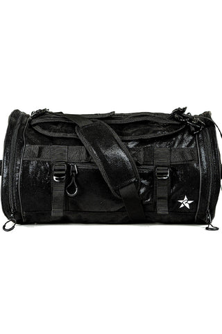 Faux Suede in Black Rebel Round Duffle Backpack