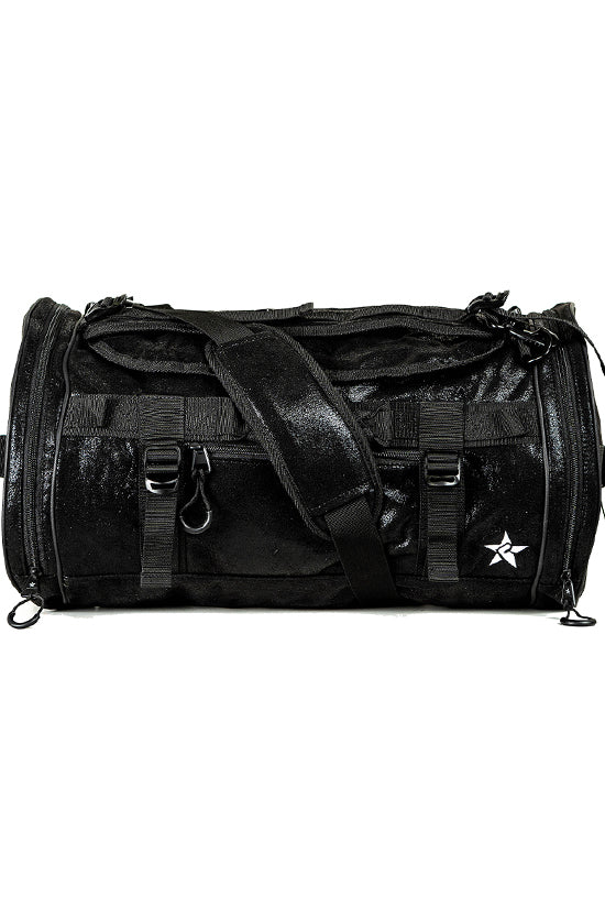 Faux Suede in Black Rebel Round Duffle Backpack – Rebel Athletic