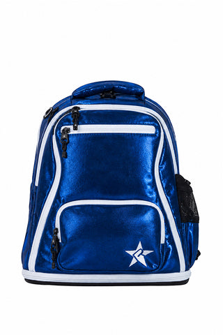 Faux Suede in Royal Blue Rebel Baby Dream Bag with White Zipper