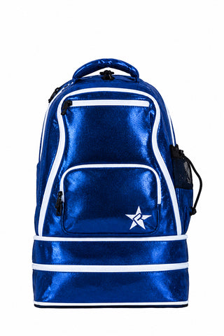Faux Suede in Royal Blue Rebel Baby Dream Bag with White Zipper