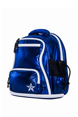 Faux Suede in Royal Blue Rebel Baby Dream Bag with White Zipper