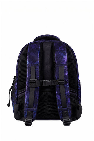 Faux Suede in Midnight Magic Rebel Baby Dream Bag with White Zipper