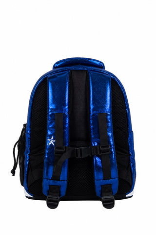 Faux Suede in Royal Blue Rebel Baby Dream Bag with White Zipper