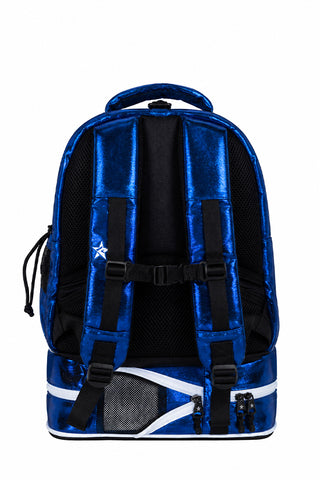 Faux Suede in Royal Blue Rebel Baby Dream Bag with White Zipper