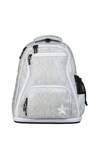 Feather in Opalescent Rebel Baby Dream Bag with White Zipper
