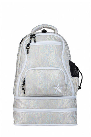 Feather in Opalescent Rebel Baby Dream Bag with White Zipper