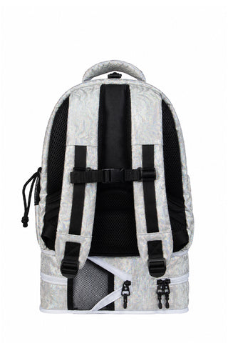 Feather in Opalescent Rebel Baby Dream Bag with White Zipper