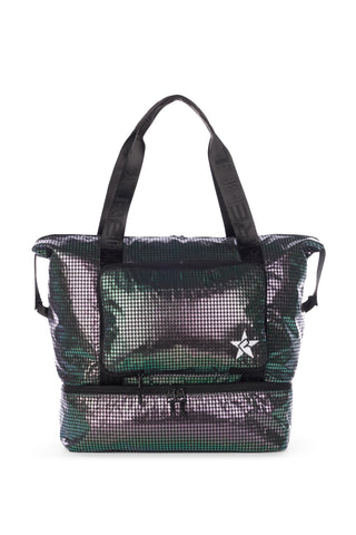 Foldable Tote in Galaxy Houndstooth