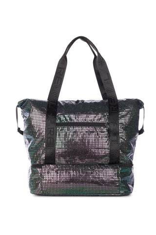 Foldable Tote in Galaxy Houndstooth