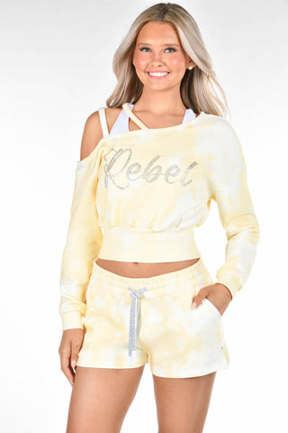 Golden Breeze Off-The-Shoulder Top