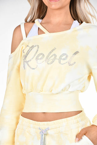 Golden Breeze Off-The-Shoulder Top