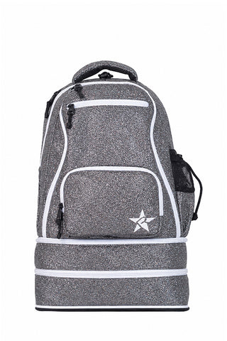 Gunmetal Rebel Baby Dream Bag with White Zipper