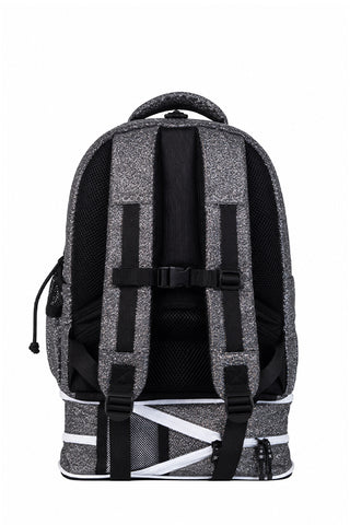 Gunmetal Rebel Baby Dream Bag with White Zipper