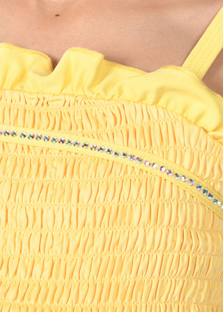 Halo Sports Bra in Butter Yellow