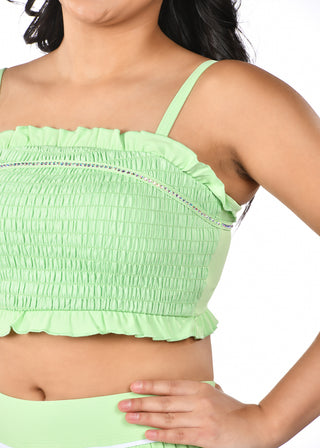 Halo Sports Bra in Pistachio