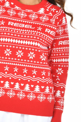 Holly Holiday Pullover in Red