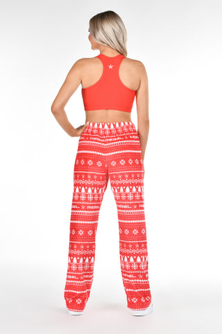 Holly Holiday Racer Back Sports Bra in Red