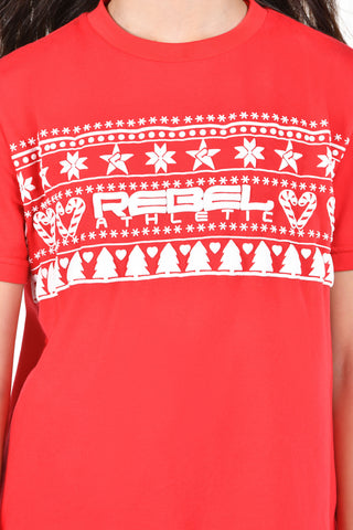 Holly Holiday Rebel Tee in Red
