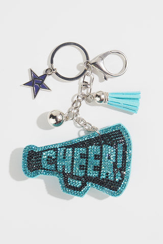 Crystal Megaphone Keychain in Blue