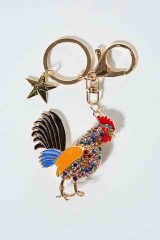 Crystal Rooster Keychain