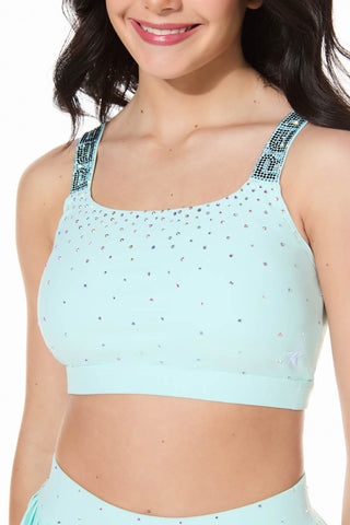 Luxe Allure Sports Bra in Cloud