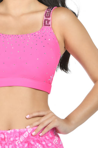 Kali Sports Bra in Electric Pink