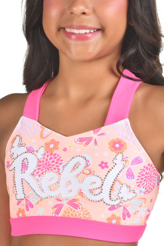 Kayla Sports Bra in Peach Meadow