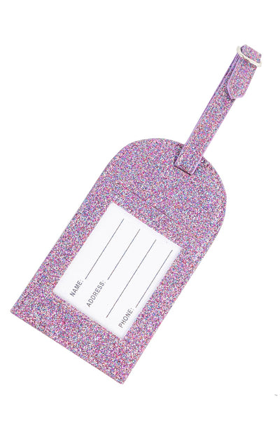 Kate spade glitter luggage tag discount