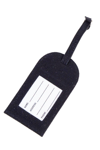 Faux Suede in Black Rebel Level Luggage Tag