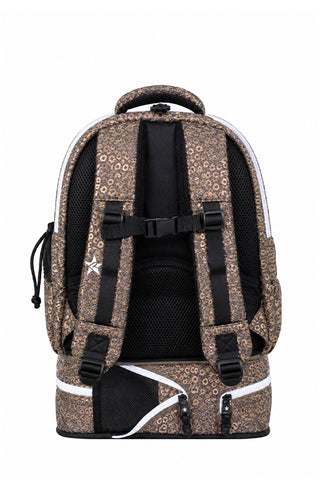 Leopard in Gunmetal Rebel Baby Dream Bag with White Zipper