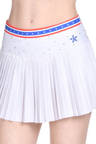 Liberty Love Pleated Skirt in White