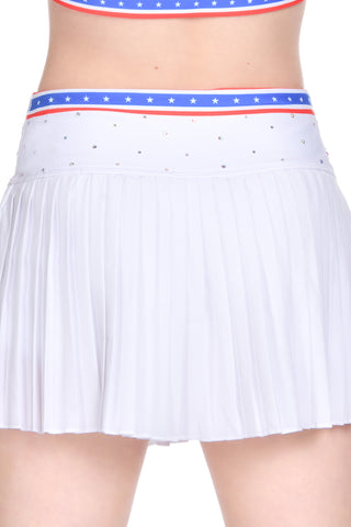 Liberty Love Pleated Skirt in White