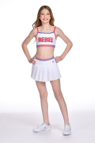 Liberty Love Pleated Skirt in White
