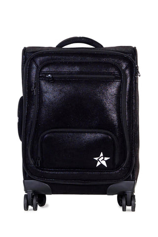 Faux Suede in Black Rebel Dream Luggage with Black Zipper