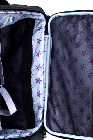 Faux Suede in Black Rebel Dream Luggage with Black Zipper