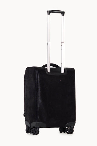 Faux Suede in Black Rebel Dream Luggage with Black Zipper