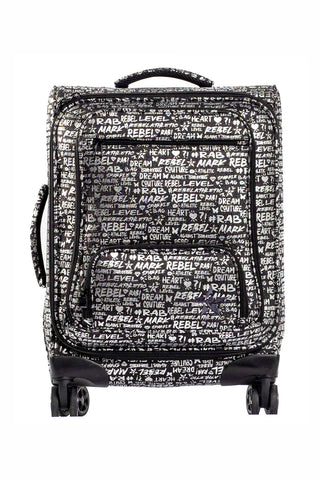 Signature in Black and Silver Rebel Dream Luggage with Black Zipper